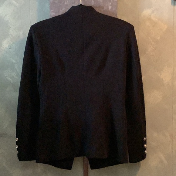 Michael Phillips knit jacket,size 10. It is black with rhinestone zipper. - Picture 4 of 6